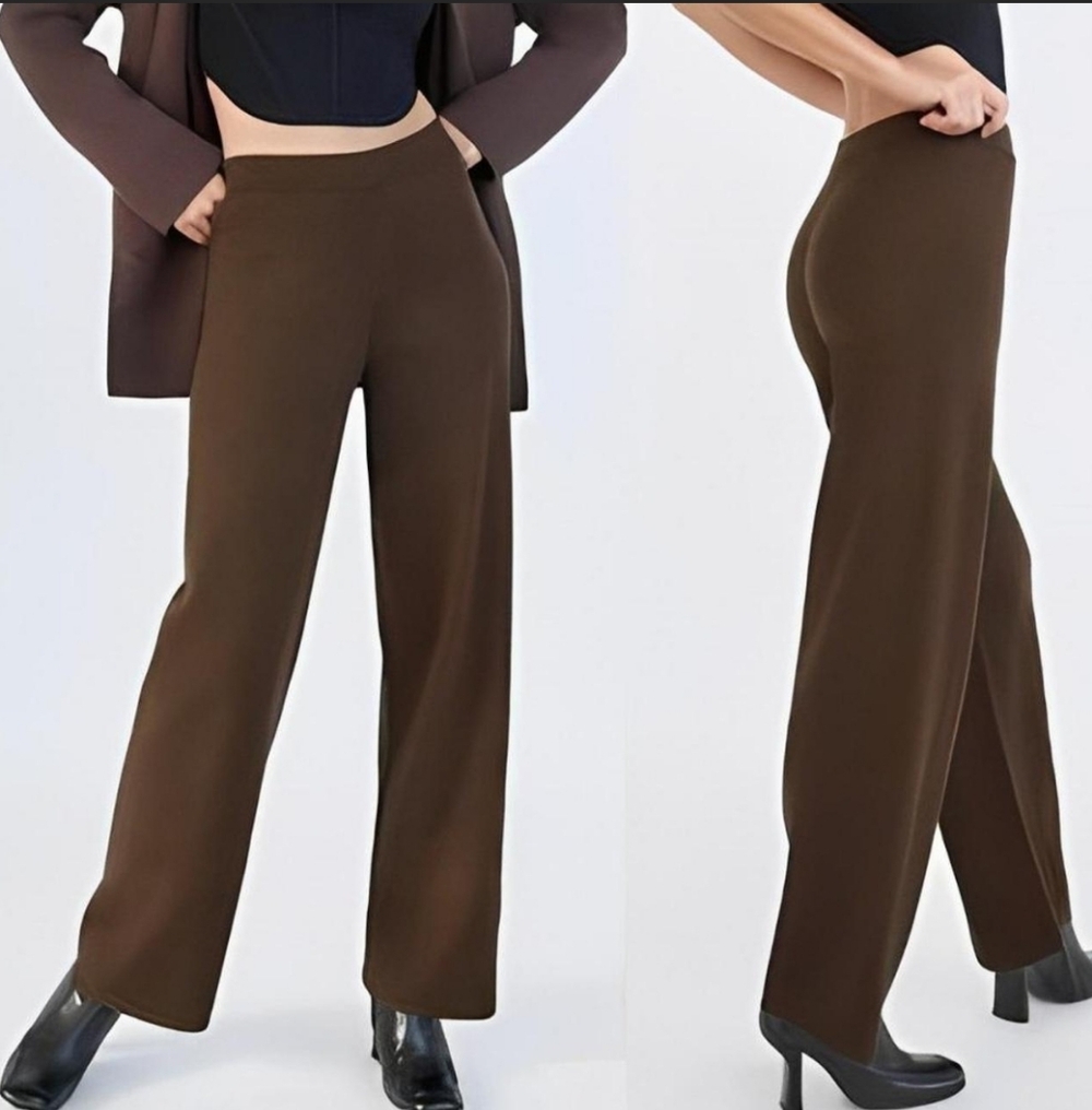BABATON Lusso Pants Brown Knit Wide Leg XXS Aritzia
